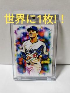 福袋売れ残りセール 1of1☆世界に1枚!!☆ドジャース山本由伸投手アートカード 記念グッズ