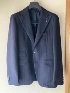 TAGLIATORE チェック柄 テーラードジャケット ネイビー 46サイズ TAGLIATORE 46 極美品 ジャケット ネイビー ボルドー チェック