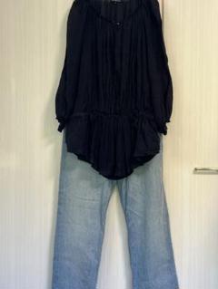 【極美品】イザベルマランエトワール デニム ブラウス フリル シャツ 長袖 38 ISABEL MARANT ETOILE デニム フリル シャツ ブラウス トップス