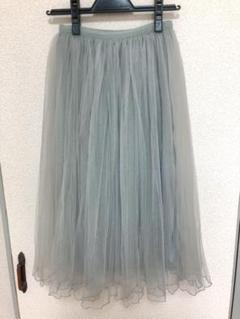 チュールスカート プリーツスカート