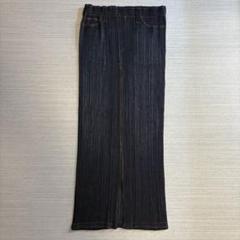 PLEATS PLEASE プリーツデニム転写スカート イッセイミヤケ