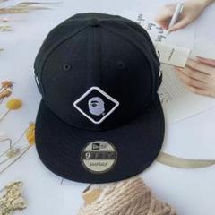 【希少】F.C.R.B. A BATHING APE / NEW ERAキャップ A BATHING APE アベイシングエイプ ×New Era 59Fifty Leather