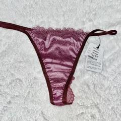 Ravijour★ツルツルとろみサテンTバックショーツパンツ下着★ピンクリボン★ Ravijour - Ravijour☆ツルツルとろみサテンTバックショーツ