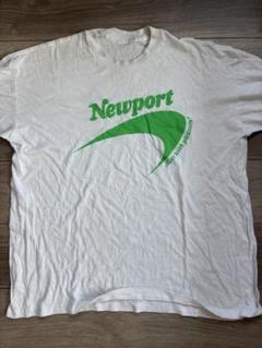 Newport Tシャツ ホワイト グリーンロゴ
