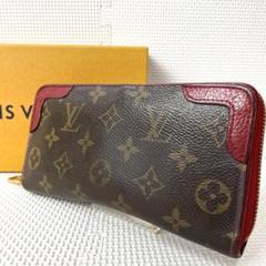 美品 ルイヴィトン 長財布 モノグラム レティーロ ラウンドファスナー 赤