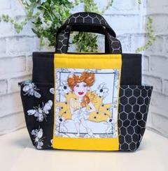 ロラライハリス❣️Bee　happy❣️　サイドポケット付きトートＢ