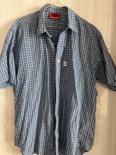 【ヴィンテージ】 HELly Hansen 半袖シャツ Lサイズ 青と白チェック