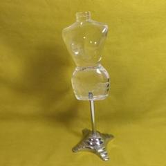 女性用ミニトルソー 透明 プラスチック　ジュエリースタンド