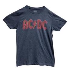 エーシーディーシー　メンズ半袖Tシャツ　灰　S　クルーネック　ロック【3653】
