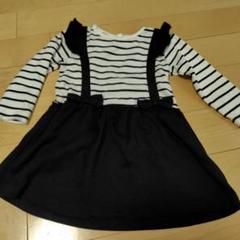 【美品】長袖　ワンピース　95cm ブラック