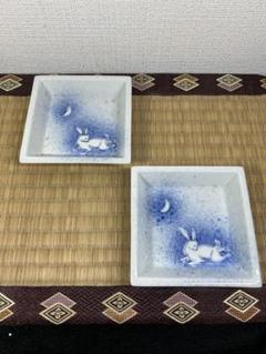 【松崎　健　呉須釉　白金彩角皿】 共箱　骨董　アンティーク　インテリア 松崎健呉須釉白金彩角皿】 共箱骨董アンティークインテリア
