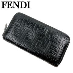 美品 FENDI フェンディー 長財布 ブラック 黒色 メンズ ズッカ柄 付属品 美品 FENDI フェンディー 長財布 ブラック 黒色 メンズ ズッカ柄