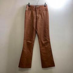 古着 レザー スウェードパンツ フレア ブーツカット vintage】希少80sスエード生地フレア・ブーツカットリアルレザー
