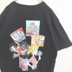left alone レフトアローン プリント半袖Tシャツ カットソー 黒 M
