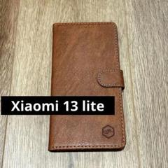 Xiaomi 13 lite 手帳型ケース スタンド機能 ブラウン