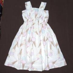 【１回着】130★メゾピアノ★アイスクリームプリント！ワンピース★美品