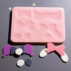 #0207シリコンモールド　デコパーツ　たれ耳　トレカケース　レンジ