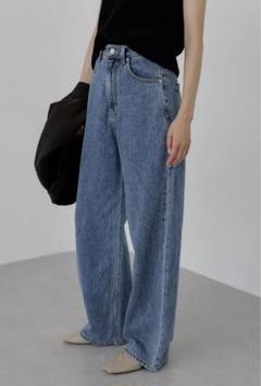 【nae 】Wide Loose Jeans _Deep Blue M 通常丈 nae 】Wide Loose Jeans _Deep Blue M 通常丈