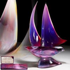 【おすすめ】 ロジン ディノ ムラノ MURANO Tetsu様専用 アート 帆船 ヨット 工芸品