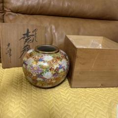 九谷焼 光峰 花詰 金彩色絵 花生け 飾壺 共箱 昭和レトロ - メルカリ