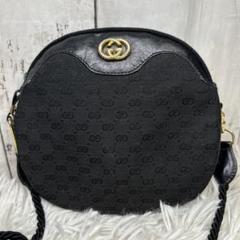 GUCCI インターロッキング　ショルダーバッグ マイクロGG ブラックのサムネイル