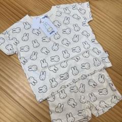 ミッフィーmiffy 総柄 Tシャツ ショートパンツ セットアップ 白 夏100