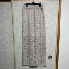 LOWRYS FARM 透かし模様編みパンツ