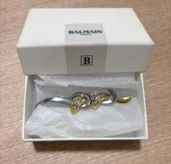 BALMAIN　ブローチ BALMAIN - BALMAIN PARIS ゴールドシルバーブローチの通販 by