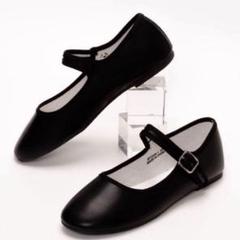 23センチ　ストラップパンプス　バレーシューズ　黒SVEC フラットシューズ