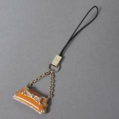 【美品】GUCCI グッチ ストラップ/チャーム カバン オレンジ×ゴールド