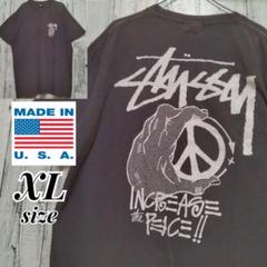 ★【STUSSY】★Stussy Peace Hand Pigment dyed T-Shir.t★ Buy Stussy Peace Hand Pigment Dyed T-Shirt Black | SASOM