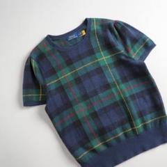 ラルフローレン 正規品 カシミア混合 サマーニット タータン