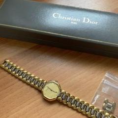 ジャンク　Christian Dior 腕時計 オクタゴン　ケース　コマ付き ジャンク Christian Dior 腕時計 オクタゴン ケース コマ付き