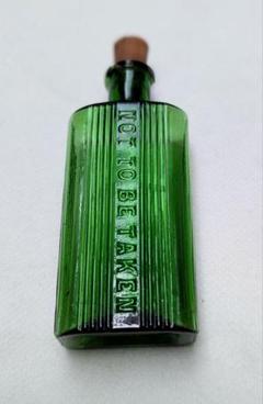 薬瓶 ガラス瓶 小瓶 蓋付瓶 ガラス 古道具Antique Sam's Collection