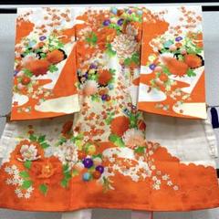 506axu17□七五三 3歳 お祝い着 長襦袢付き 金駒刺繍 花□美品 506axu17□七五三 3歳 お祝い着 長襦袢付き 金駒刺繍 花□美品