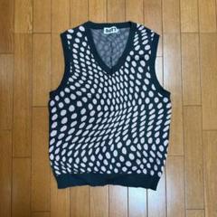 BOTT ニット ベスト ドット柄 Vネック ノースリーブニット