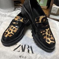 ZARA プラットフォームローファー　ブラック 厚底ローファー 38 プラットフォームローファー - ブラック | ZARA Japan / 日本