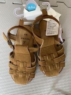 新品　バースデイ　テータテート　ブラウン ストラップ付きサンダル 16.0cm