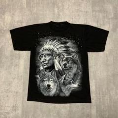 90s ヴィンテージ　シングルステッチ　Tシャツ　アニマル　ロックイーグル　狼