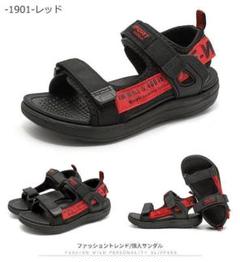スポーツサンダル サマーシューズ ビーチサンダル アウトドア【レッド】