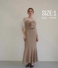 スーツ・フォーマル・ドレス acka tulle sheer one-piece brown size1 acka tulle sheer one-piece brown size1 スーツ・フォーマル
