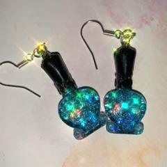マニキュアピアス♡青