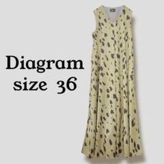 美品☆Diagram　ランダム　ドット　プリント　ワンピース　S　ダイアグラム