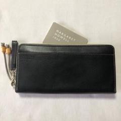 マーガレットハウエル・牛革 ファスナー長財布（黒・ブラック MARGARET HOWELL idea 訳あり特価 マーガレット・ハウエル 長
