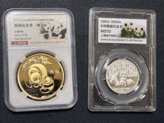 パンダ硬貨　可愛いパンダ記念硬貨　金銀仕様　記念硬貨 パンダ金貨 1987年銘 P版プルーフ5枚セット 木箱&保証証書付き