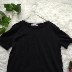 【ZARA ザラ】【S相当】黒　半袖　Tシャツ　小さめ　シンプル　無地　爽やか