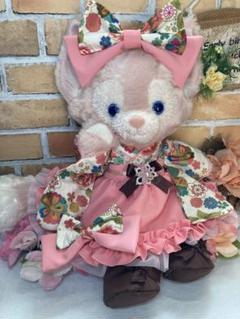 一点物　リーナベルS クリーム花柄　和着物ドレス　６点コスチュウーム リーナベルSサイズ☆クリーム花柄 和着物ドレス6点コスチューム