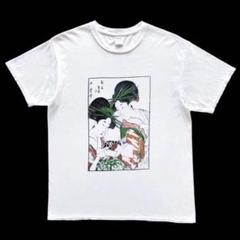 喜多川 哥麿『扇屋 翡翠』浮世絵プリント Tシャツ 歌麿 錦絵 シルクスクリーンのサムネイル