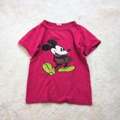 【キッズ】ミッキーマウス　赤　半袖Tシャツ 140サイズ