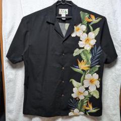 KY'S ブラック アロハシャツ フラワー ボタニカル 花柄 かりゆし ハワイ